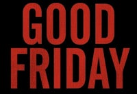 a black background with the words good friday on it