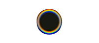 a rainbow ring on a black background